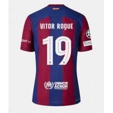 Barcelona Vitor Roque #19 Hemmatröja Dam 2023-24 Korta ärmar